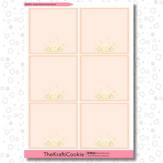 EC 7x9 Daily Duo Kawaii Starfruit Note Boxes