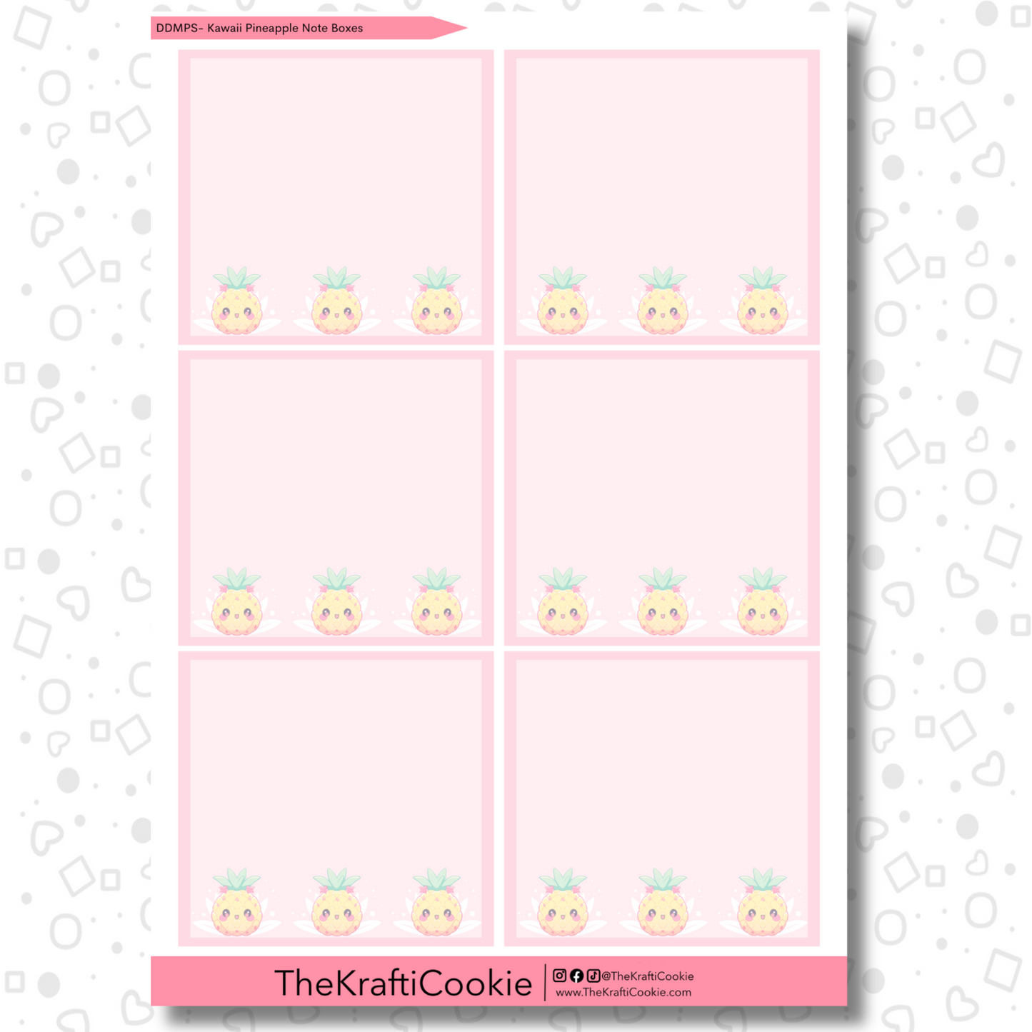 Kawaii Pineapple Daily Duo 7x9 Note Boxes