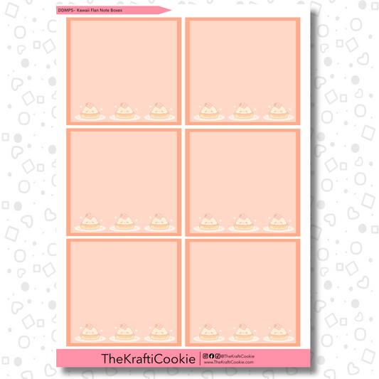 Kawaii Flan Daily Duo 7x9 Note Boxes