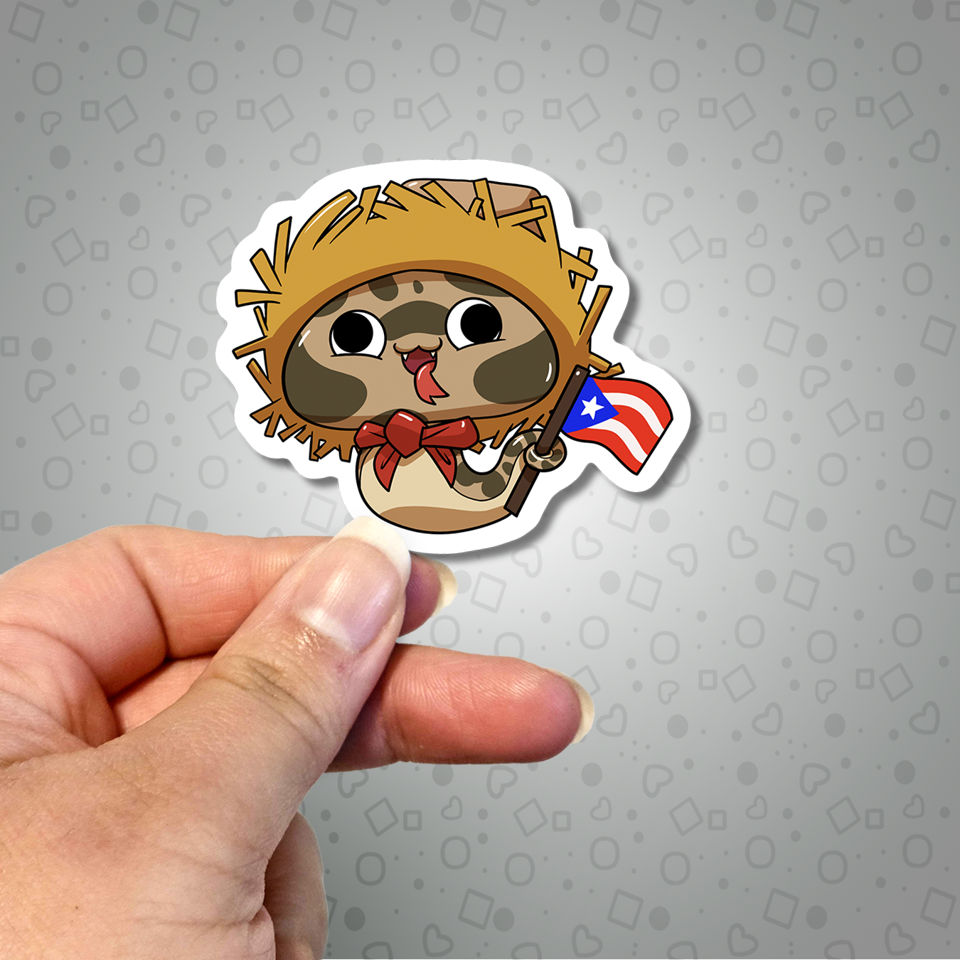 Kawaii Puerto Rico Boa Jibaro Sticker