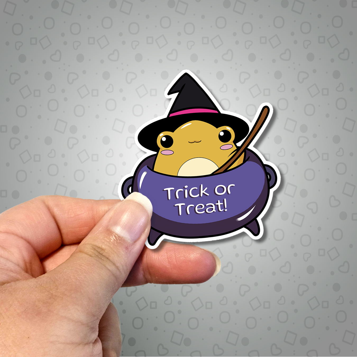 Kawaii Trick or Treat Halloween Witch Coquí Frog