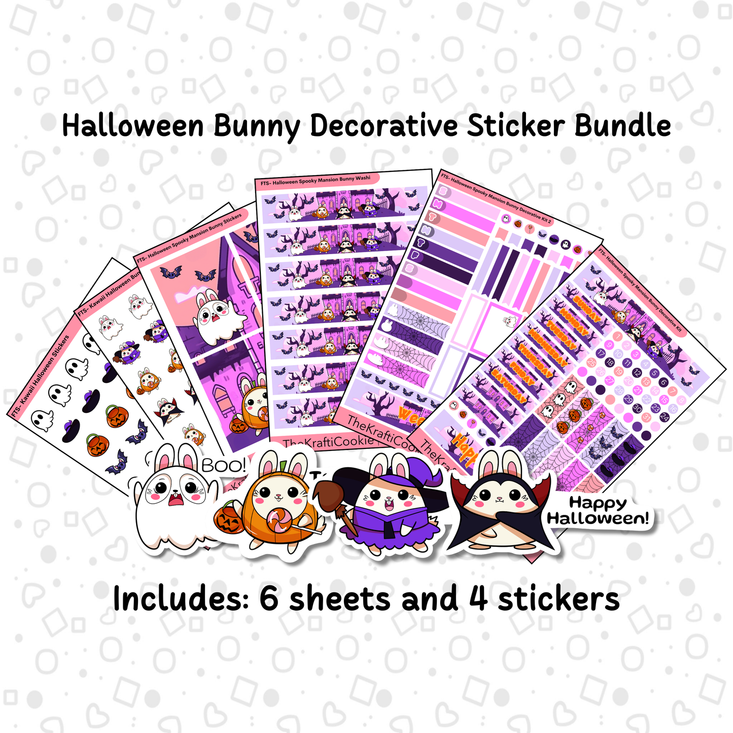 Kawaii Halloween Bunny Decorative Kit Bundle