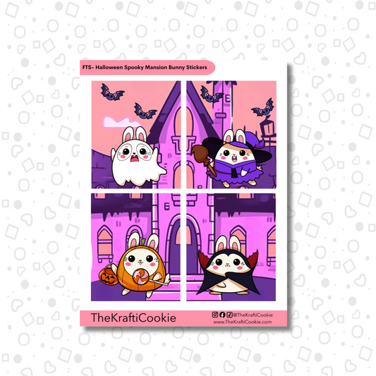 Kawaii Halloween Bunny Decorative Sticker Sheet