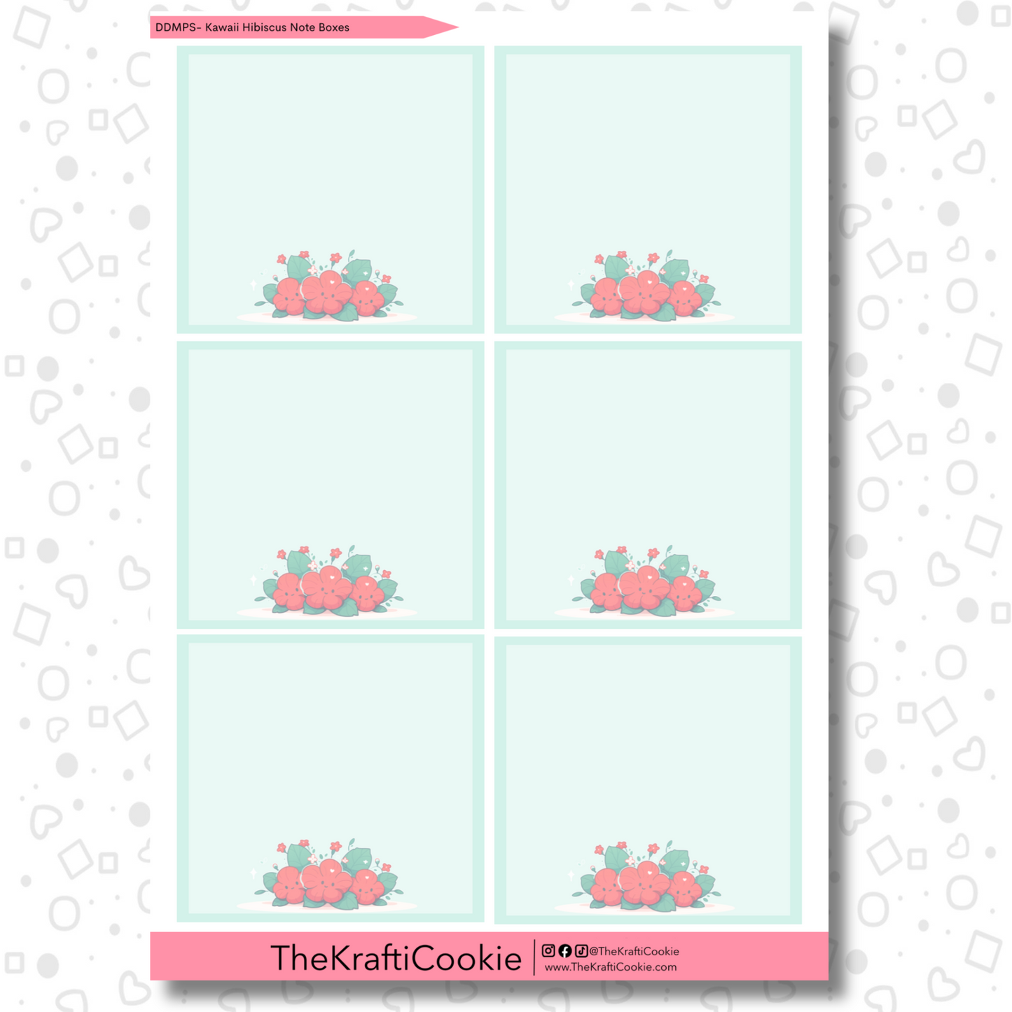 Kawaii Hibiscus Daily Duo 7x9 Note Boxes