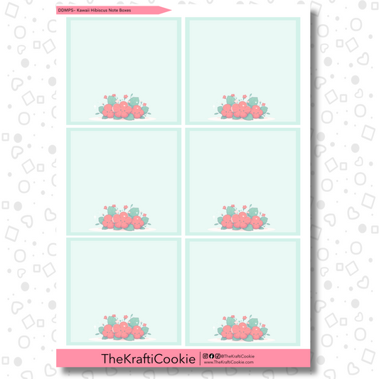 Kawaii Hibiscus Daily Duo 7x9 Note Boxes