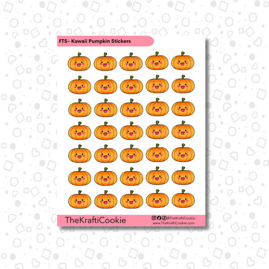 Kawaii Halloween Pumpkin Decorative Sticker Sheet