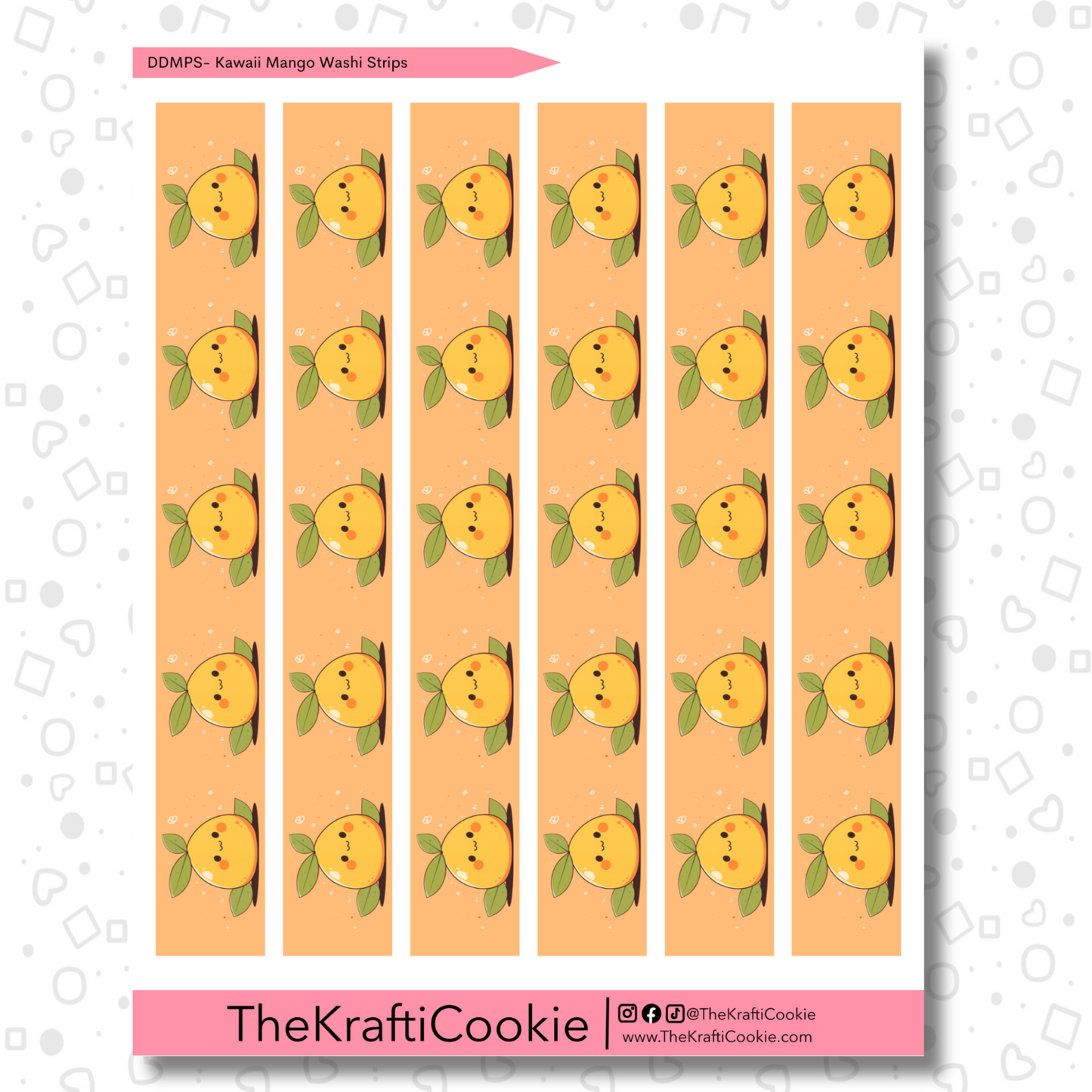 Kawaii Mango Daily Duo 7x9 Washi Strips