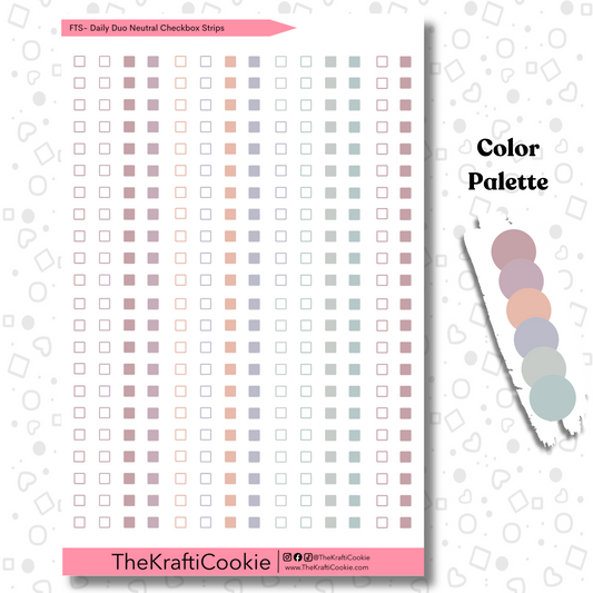 EC 7x9 Daily Duo Neutral Checkbox Strips