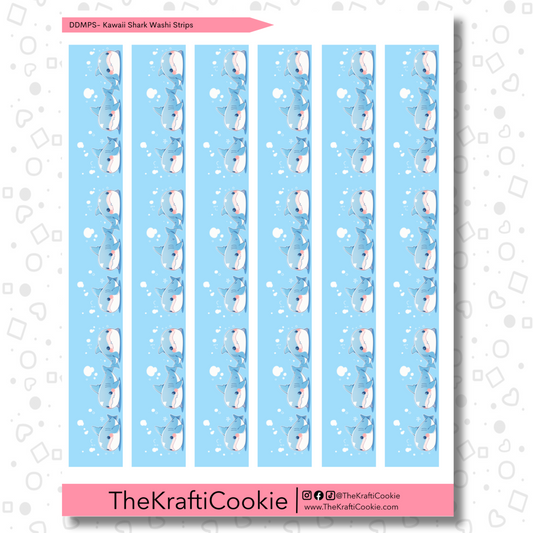 Kawaii Shark Daily Duo 7x9 Washi Strips