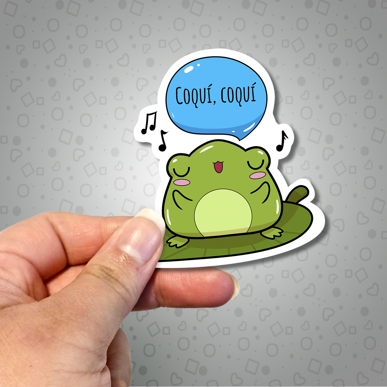 Kawaii Singing Puerto Rico Coquí Sticker