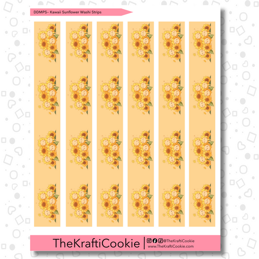 Kawaii Sunflower Daily Duo 7x9 Washi Strips