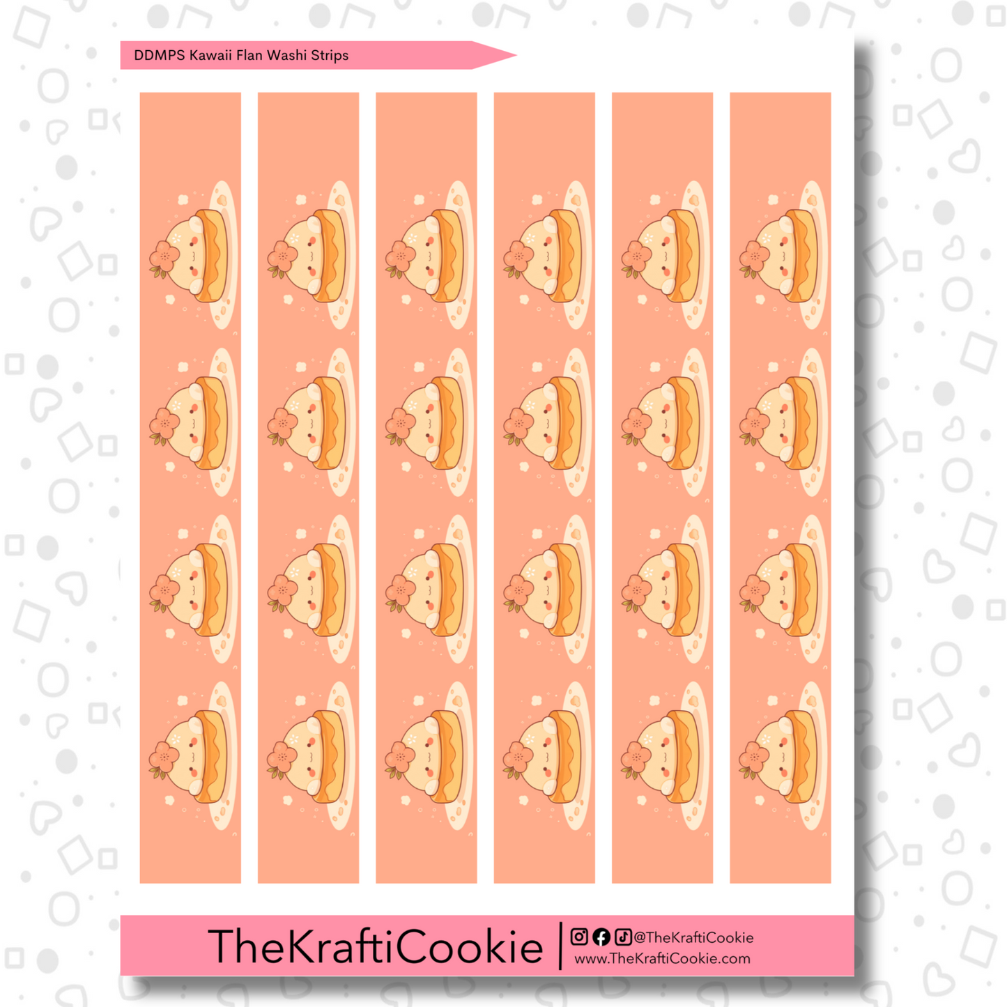 Kawaii Flan Daily Duo 7x9 Washi Strips