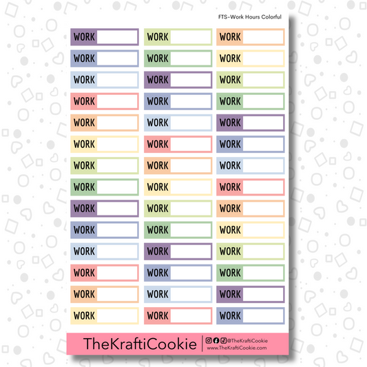 Colorful Work Trackers EC Sticker Sheet